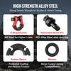 VEVOR 3/4" D-Ring Shackle, 2 Pack Alloy Steel Shackles 66139 lbs (30 Ton) Break Strength with 7/8" Screw Pin, Isolators & Washers, Heavy Duty Off Road Vehicle Recovery Shackle for Jeep Truck, Red