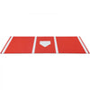 VEVOR Baseball Hitting Mat, 10x3.8 ft Batting Cage Mat, Batters Box Turf Mats, Softball Batting Practice Equipment with Home Plate and Anti Fade Turf, Portable Training Aid for Indoor Outdoor, Red