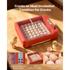 VEVOR 36 Egg Incubator, Automatic Egg Turner with LED Candler & Water Tray, Temperature & Humidity Control, 360° View Clear Window, Poultry Eggs Incubators for Hatching Chicks Ducks Goose Quails