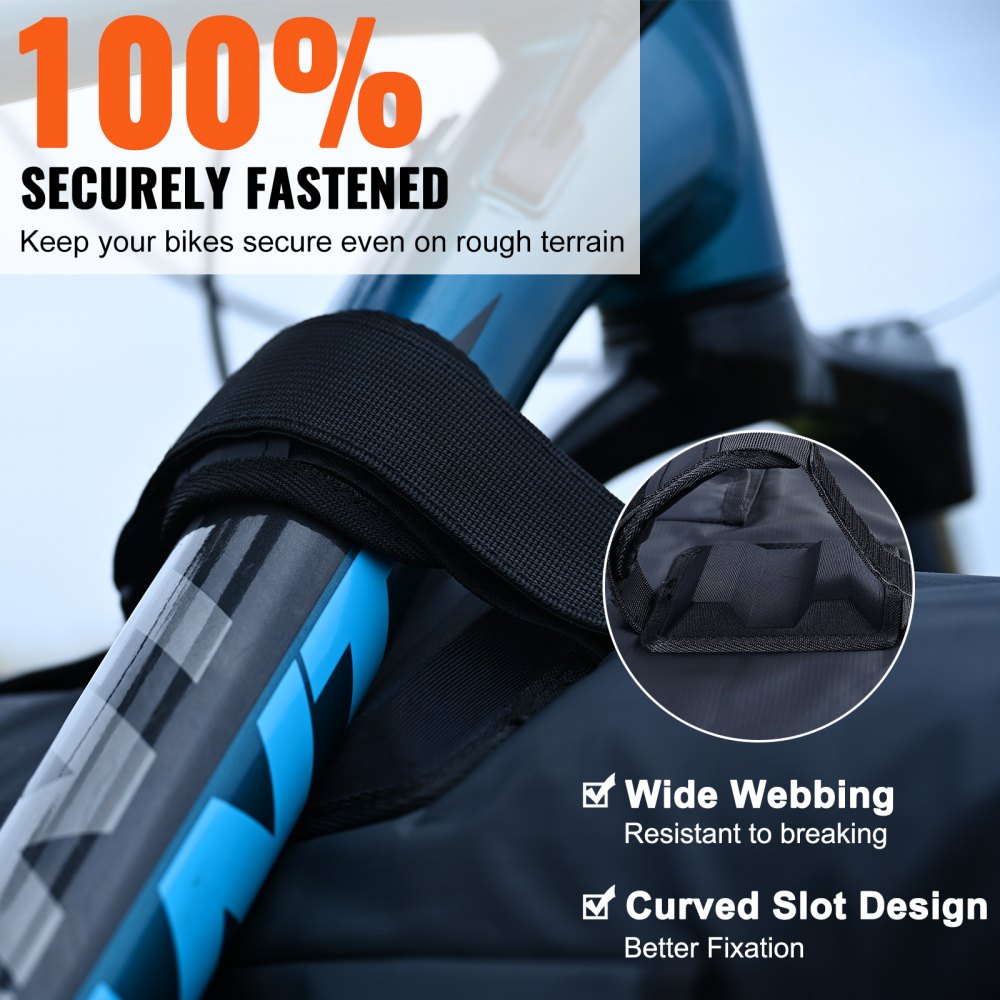 VEVOR Tailgate Bike Pad, 62" Truck Tailgate Pad Carry 6 Mountain Bikes, Upgraded Grooves Tailgate Protection Pad with Reflective Strips and Tool Pockets, with Camera Opening for Most Pickup Trucks