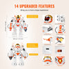 VEVOR RC Robot Toys for Kids, Battle Mode Programmable Remote Control Smart Robot with Bullets, Interactive Walking Dancing Robot for Age 3 4 5 6 7 8 10 12 Year Old Boys Girls Birthday Gift Present