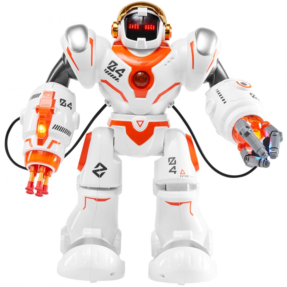 VEVOR RC Robot Toys for Kids, Battle Mode Programmable Remote Control Smart Robot with Bullets, Interactive Walking Dancing Robot for Age 3 4 5 6 7 8 10 12 Year Old Boys Girls Birthday Gift Present