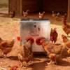 VEVOR Automatic Chicken Feeder, 25 lbs Capacity, 6 Feeding Ports No-Waste Poultry Feeder, Automatic Gravity, with Handle Latch Lid, Metal Construction, for Chickens Bantams Pheasants Poultry Coop