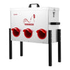 VEVOR Automatic Chicken Feeder, 30 lbs Capacity, 6 Feeding Ports No-Waste Poultry Feeder, Automatic Gravity, with Adjustable Height & Locking Lid, Metal Construction, for Chickens Bantams Pheasants