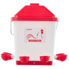 VEVOR 5 Gallon Automatic Chicken Waterer, 6 Water Ports, Automatic-Fill Water Cup, Automatic Gravity Waterer with Handle & Sealed Rubber Ring, Waterproof PP Material, No Waste Design, for Chicken