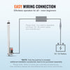 VEVOR Linear Actuator 12V, 16 Inch High Load 330lbs/1500N Linear Actuator, 0.19"/s Linear Motion Actuator with Mounting Bracket and IP54 Protection