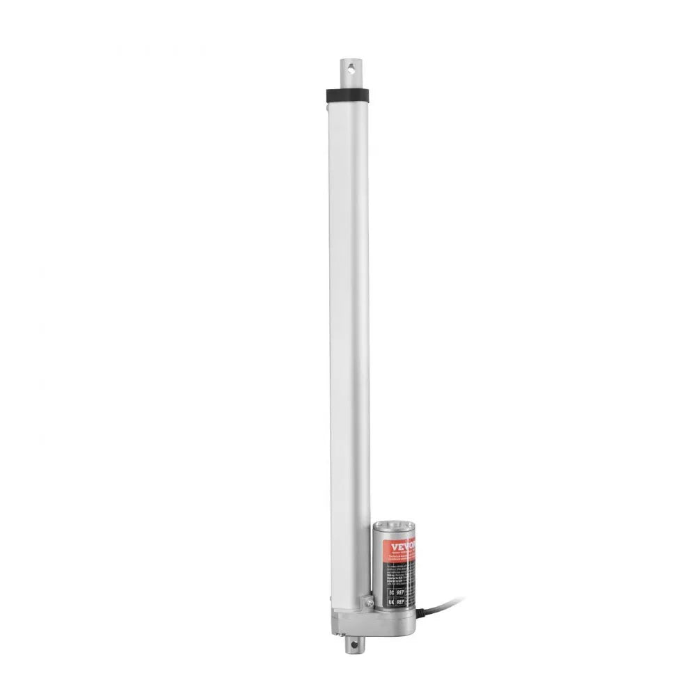 VEVOR Linear Actuator 12V, 18 Inch High Load 330lbs/1500N Linear Actuator, 0.19"/s Linear Motion Actuator with Mounting Bracket and IP54 Protection
