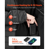 VEVOR Heated Jacket for Women with 7.4V Battery, Soft Shell Electric Heating Coat, Windproof Lightweight Outerwear with 4 Heating Zones & 3 Heat Settings, for Hiking, Outdoor Work, Black, L Size