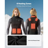VEVOR Heated Vest, Women Electric Heating Vest with 16000 mAh Battery Pack, 6 Heating Zones Lightweight Rechargeable Winter-Vest with 3 Levels, for Outdoor Hiking Camping Fishing Skiing, Size S