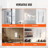 VEVOR 10 Bars Towel Warmer Rack, Wall Mounted Heated Towel Rack for Bathroom, IPX5 Waterpoof Towel Heater Rack with Timer & LED Display Screen, 5 Levels Adjustable Temperature Towel Heater, Silver