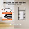 VEVOR 8 Bars Towel Warmer Rack, 120V Wall Mounted Heated Towel Rack for Bathroom, IPX5 Waterpoof Towel Heater Rack with Timer & LED Display Screen, 5 Levels Adjustable Temperature Towel Heater, Black
