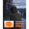 VEVOR Heated Jacket for Men with 7.4V Battery, Soft Shell Electric Heating Coat, Windproof Waterproof Lightweight Outerwear with 5 Heating Zones & 3 Heat Settings, Machine Washable, S Size