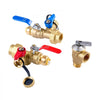 VEVOR Water Heater Kit, 3/4 Inch Tankless Water Heater Service Valve Kit with 2PCS 3/4″ NPT to 3/4″ PTC Isolation Valves, Pressure Relief Valve, Fits Most Tankless Waters Heaters, Lead-Free Brass