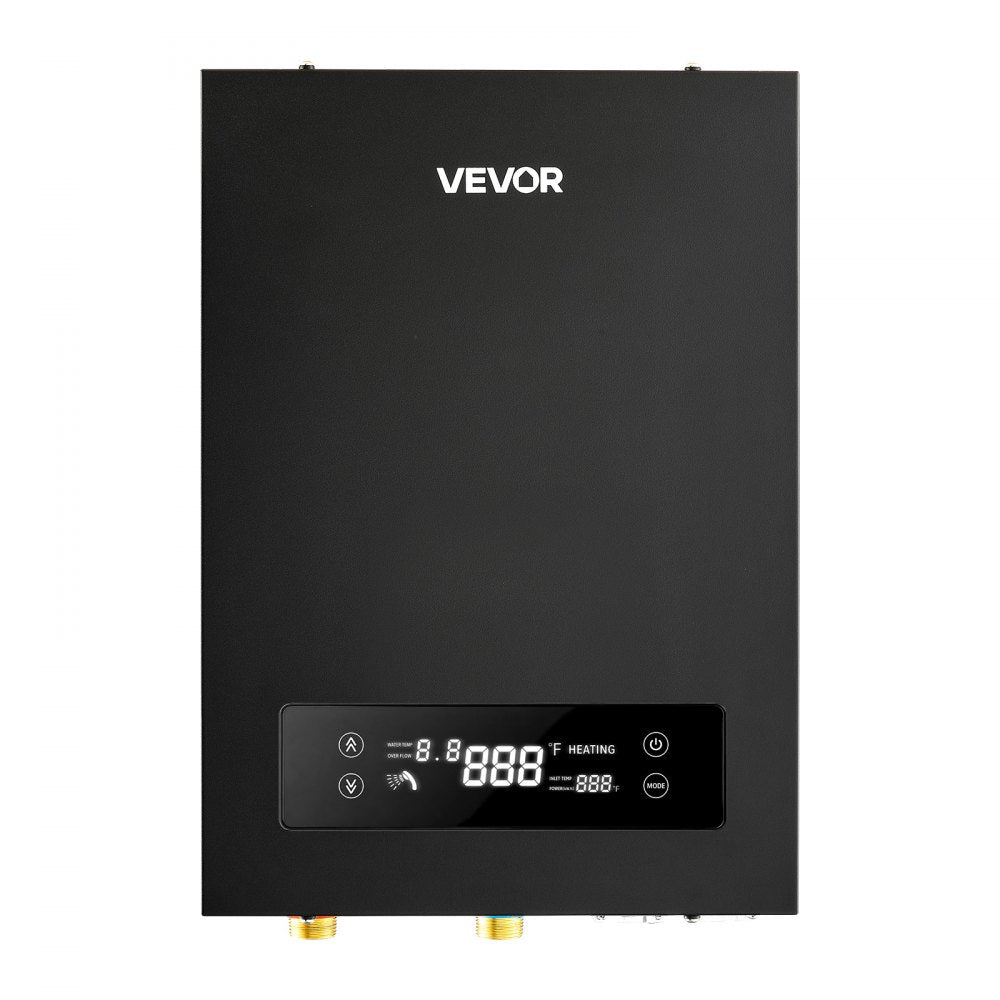 VEVOR Tankless Electric Water Heater, 18 kW 240 V Instant Hot Water Heater, for Household Washing, Bathing, Kitchen, LED Touch Control, Cast Aluminum Heating Element, 86-131°F Adjustable Temperature