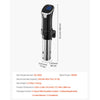 VEVOR Sous Vide Precision Cooker, 1100W Sous-Vide Cooking Machine, WIFI Immersion Circulator with LED Digital Display, Fast-Heating, Accurate Temperature & Timer Control, SUS304 Stainless Steel