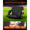 VEVOR Stadium Seat, 25 inch Heated Stadium Chair, Bleacher Seat Heated with 4 Pockets for Bleachers, 3 Level Heating & 6 Modes Vibration Portable Heating Stadiums Chair for Camping, Sports Events