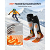 VEVOR Heated Socks, 5000mAh Battery Powered, Rechargeable Heating Socks with 4 Heating Levels, Electric Heated Sock with APP Control for Men Women, Foot Warmer for Hunting Riding Camping Hiking