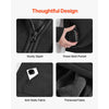 VEVOR Heated Jacket Hoodie for Men Women, Heated Sweatshirt Unisex Full-Zip with 7.4V 16000mAh Power Bank Pack, 5 Heating Zones, 3 Temp Levels, 4-8H Warmth, for Winter Outdoor Camping, Black, S Size