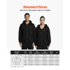 VEVOR Heated Jacket Hoodie for Men Women, Heated Sweatshirt Unisex Full-Zip with 7.4V 16000mAh Power Bank Pack, 5 Heating Zones, 3 Temp Levels, 4-8H Warmth, for Winter Outdoor Camping, Black, S Size
