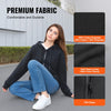 VEVOR Heated Hoodie, Unisex Heated Sweatshirt with Battery Pack 7.4V, Zip Up Electric Jacket with 5 Heating Zones for Men & Women, Lightweight Warm Heated Outdoor Pullover for Camping, S Size Black