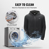 VEVOR Heated Hoodie, Unisex Heated Sweatshirt with Battery Pack 7.4V, Zip Up Electric Jacket with 5 Heating Zones for Men & Women, Lightweight Warm Heated Outdoor Pullover for Camping, M Size Black