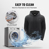 VEVOR Heated Hoodie, Unisex Heated Sweatshirt with Battery Pack 7.4V, Electric Jacket with 5 Heating Zones for Men & Women, Lightweight Warm Heated Outdoor Pullover for Fishing Camping, S Size Black