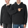 VEVOR Heated Hoodie, Unisex Heated Sweatshirt with Battery Pack 7.4V, Electric Jacket with 5 Heating Zones for Men & Women, Lightweight Warm Heated Outdoor Pullover for Fishing Camping, S Size Black