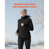 VEVOR Heated Fleece Jacket for Women, Heated Sweatshirt with 7.4V 16000mAh Rechargeable Power Bank Pack, 6 Heating Zones, 3 Temp Levels, 3h/6h/10h Warmth, for Winter Outdoor Camping, Black, L Size