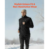 VEVOR Heated Fleece Jacket for Men, Heated Sweatshirt with 7.4V 16000mAh Rechargeable Power Bank Pack, 6 Heating Zones, 3 Temp Levels, 3h/6h/10h Warmth, for Winter Outdoor Camping, Black, L Size