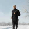 VEVOR Heated Fleece Jacket for Men, Heated Sweatshirt with 7.4V 16000mAh Rechargeable Power Bank Pack, 6 Heating Zones, 3 Temp Levels, 3h/6h/10h Warmth, for Winter Outdoor Camping, Black, L Size