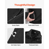 VEVOR Heated Fleece Jacket for Women, Heated Sweatshirt with 7.4V 16000mAh Rechargeable Power Bank Pack, 6 Heating Zones, 3 Temp Levels, 3h/6h/10h Warmth, for Winter Outdoor Camping, Black, S Size