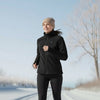 VEVOR Heated Fleece Jacket for Women, Heated Sweatshirt with 7.4V 16000mAh Rechargeable Power Bank Pack, 6 Heating Zones, 3 Temp Levels, 3h/6h/10h Warmth, for Winter Outdoor Camping, Black, S Size