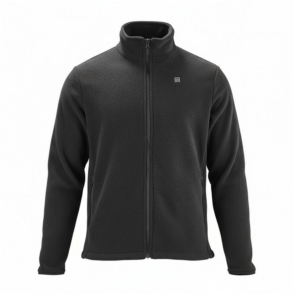 VEVOR Heated Fleece Jacket for Women, Heated Sweatshirt with 7.4V 16000mAh Rechargeable Power Bank Pack, 6 Heating Zones, 3 Temp Levels, 3h/6h/10h Warmth, for Winter Outdoor Camping, Black, S Size