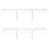 VEVOR Wire Shelf Kit, 4 ft, Set of 2, Wall Mounted Wire Shelves, Heavy-Duty Carbon Steel Hanging Shelf, Floating Wall Storage Shelves with Dip Coating, for Closet, Bedroom, Living Room, Office, Pantry