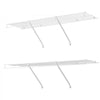 VEVOR Wire Shelf Kit, 4 ft, Set of 2, Wall Mounted Wire Shelves, Heavy-Duty Carbon Steel Hanging Shelf, Floating Wall Storage Shelves with Dip Coating, for Closet, Bedroom, Living Room, Office, Pantry