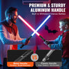 VEVOR Light Sword, Light up Sword with 14 RGB Colors, FX Sound and Realistic Handle, Rechargeable Light Up Sword Toy for Adults and Kids, Christmas Day, Halloween Cosplay, Birthday, Black