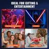 VEVOR Light Sword, 38" Light up Sword with 12 RGB Colors, FX Sound and Realistic Handle, Rechargeable Light Up Sword Toy for Adults and Kids, Christmas Day, Halloween Cosplay, Birthday, Black
