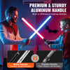 VEVOR Light Sword, 2 Pack Light up Sword with 7 RGB Colors, 4 Sound Modes and Realistic Handle, Rechargeable Sword Toy for Adults and Kids, Christmas Day, Halloween Cosplay, Birthday