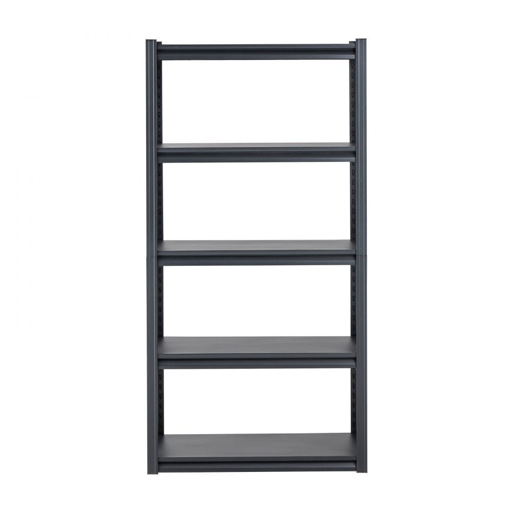 VEVOR Storage Shelves, 2000 lbs, 5 Tier Garage Storage Shelving, 16" D x 32" W x 63" H Adjustable Metal Shelves for Garage Shelves Utility Rack Shelf, Ideal for Kitchen, Warehouse, Basement, Black