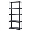 VEVOR Storage Shelves, 2000 lbs, 5 Tier Garage Storage Shelving, 16" D x 32" W x 72" H Adjustable Metal Shelves for Garage Shelves Utility Rack Shelf, Ideal for Kitchen, Warehouse, Basement, Black