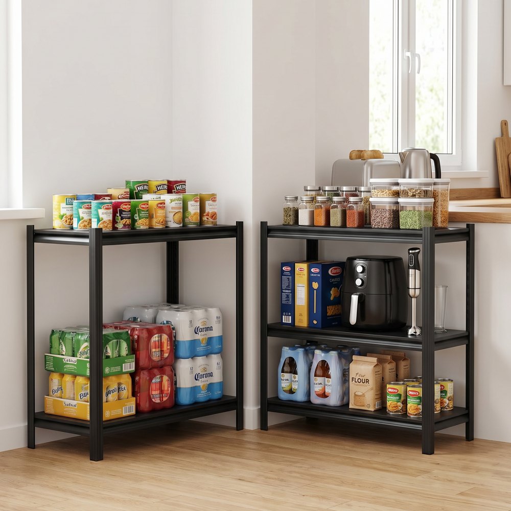 VEVOR Storage Shelves, 5-Tier Adjustable, 3000 lbs Capacity, Heavy Duty Garage Storage Shelving Unit, Metal Utility Rack Shelf, for Garage Warehouse Basement Kitchen, 36.42" W x 16.42" D x 71.38" H