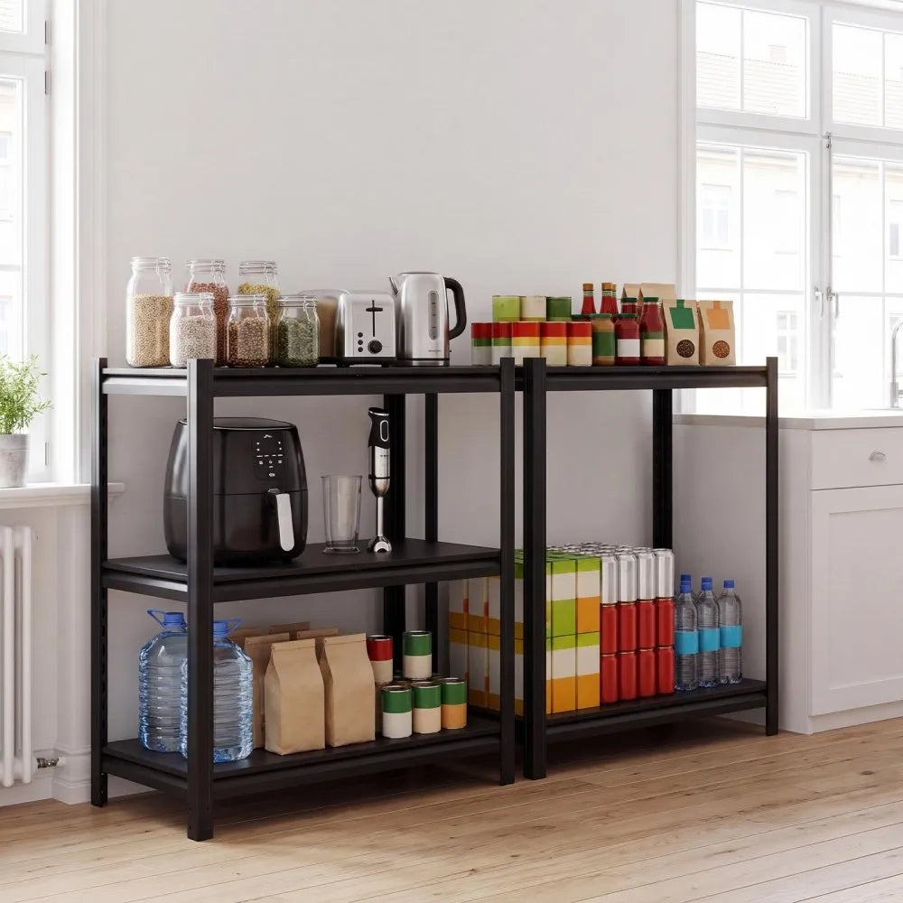VEVOR Storage Shelves 5-Tier Adjustable Garage Shelving 2000 lbs Capacity, for Kitchen Pantry Basement Bathroom, 35.83" W x 17.99" D x 71.97" H, Heavy Duty Metal Utility Rack Shelf, Carbon Steel Frame