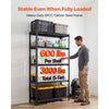 VEVOR Storage Shelves, 5-Tier Adjustable, 3000 lbs Capacity, Heavy Duty Garage Storage Shelving Unit, Metal Utility Rack Shelf, for Garage Warehouse Basement Kitchen, 40.55" W x 18.31" D x 71.38" H