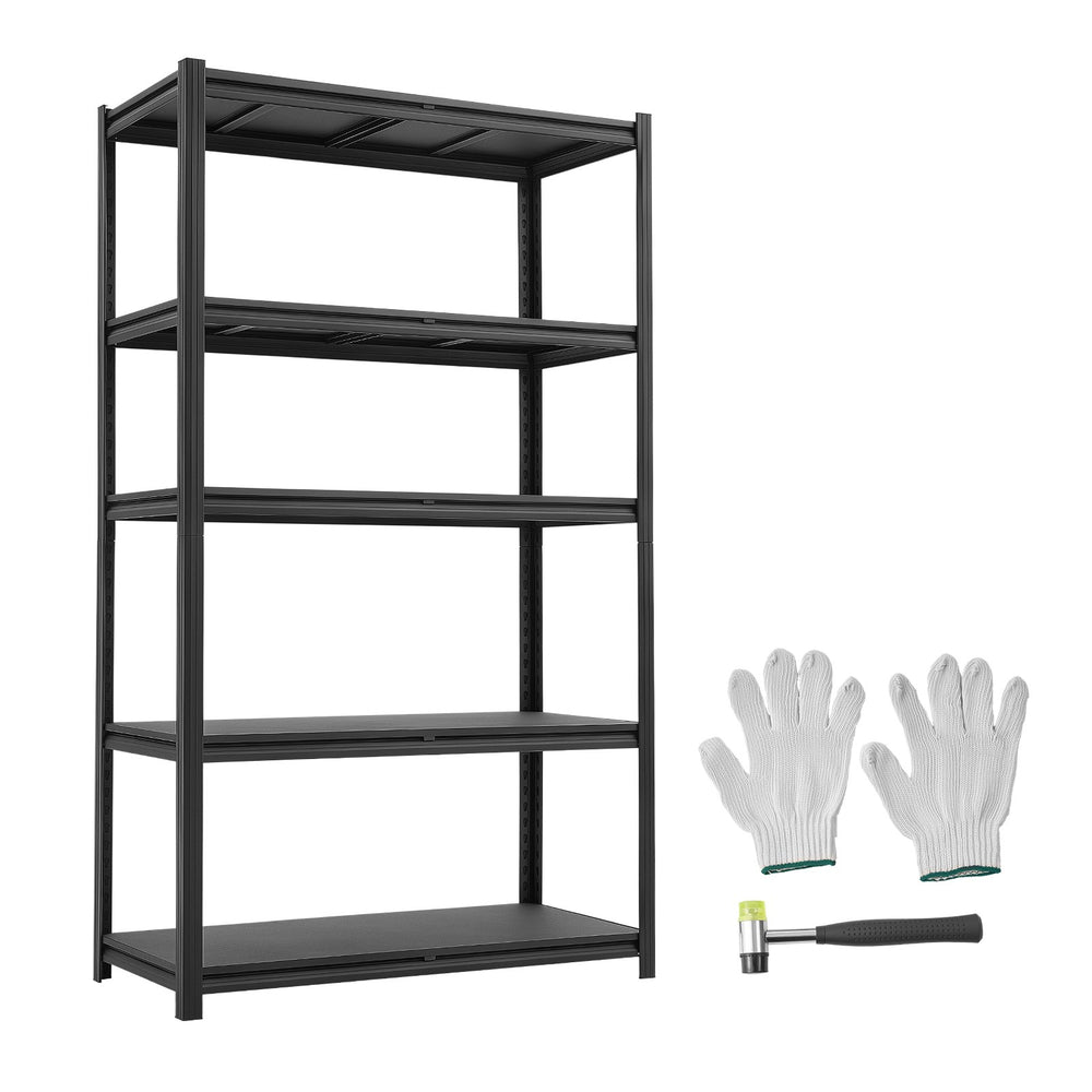 VEVOR Storage Shelves, 5-Tier Adjustable, 3000 lbs Capacity, Heavy Duty Garage Storage Shelving Unit, Metal Utility Rack Shelf, for Garage Warehouse Basement Kitchen, 40.55" W x 18.31" D x 71.38" H