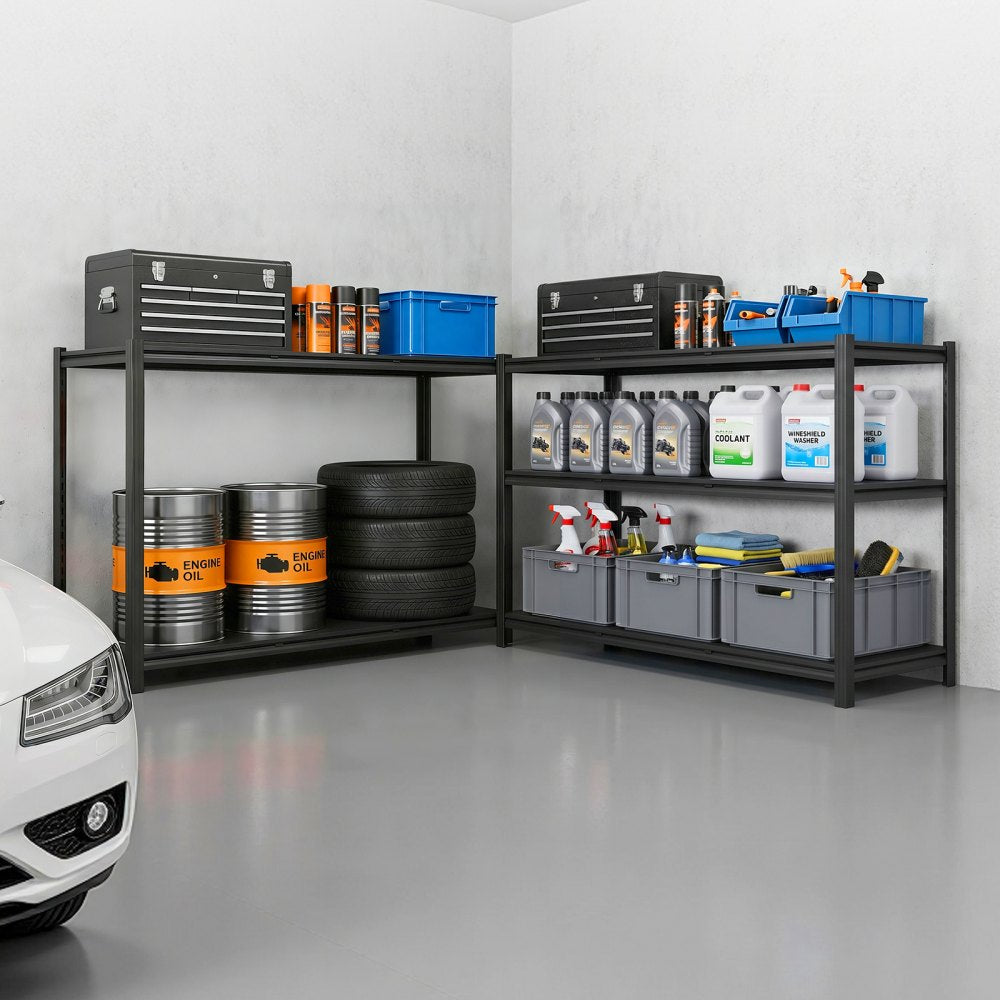 VEVOR Storage Shelves, 5-Tier Adjustable, 3000 lbs Capacity, Heavy Duty Garage Storage Shelving Unit, Metal Utility Rack Shelf, for Garage Workshop Warehouse Basement, 48.43" W x 18.31" D x 77.24" H