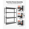 VEVOR Storage Shelves, 4-Tier Adjustable, 2400 lbs Capacity, Heavy Duty Garage Storage Shelving Unit, Metal Utility Rack Shelf, for Garage Workshop Warehouse Basement, 40.55" W x 20.55" D x 60.2" H