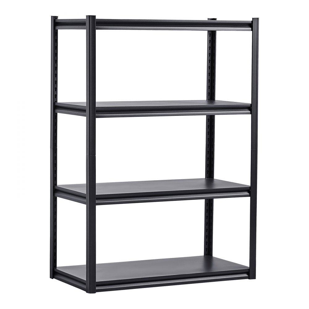 VEVOR Storage Shelves, 2400 lbs, 4 Tier Garage Storage Shelving, 20" D x 40" W x 57" H Adjustable Metal Shelves for Garage Shelves Utility Rack Shelf, Ideal for Kitchen, Warehouse, Basement, Black
