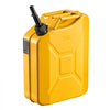 Newly Upgraded Oil-Tight VEVOR Metal Fuel Container, 5.3 Gallon, Fuel Jerry Can with Spout and Comfort Handle, 6 L/min Max Flow Rate, Leakproof & Corrosion-resistant Metal Gas Tank Most Cars Motorcycle ATV UTV, Yellow
