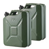 Newly Upgraded Oil-Tight！VEVOR Metal Fuel Container, 5.3 Gallon, Fuel Jerry Can with Spout and Comfort Handle, 6 L/min Max Flow Rate, Leakproof & Corrosion-resistant Metal Gas Tank Most Cars Motorcycle ATV UTV, Green, 2 Packs