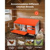 VEVOR Chicken Nest Box, 3-Compartment, 15 to 30 in Stable & Corrosion-Resistant Metal Nesting Boxes with Inclined Nesting Boxes, Bottom Holes & Resting Platform, Fit for Different Chicken Breeds